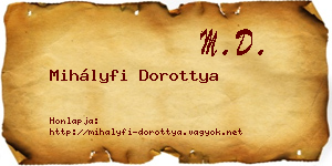 Mihályfi Dorottya névjegykártya