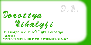 dorottya mihalyfi business card